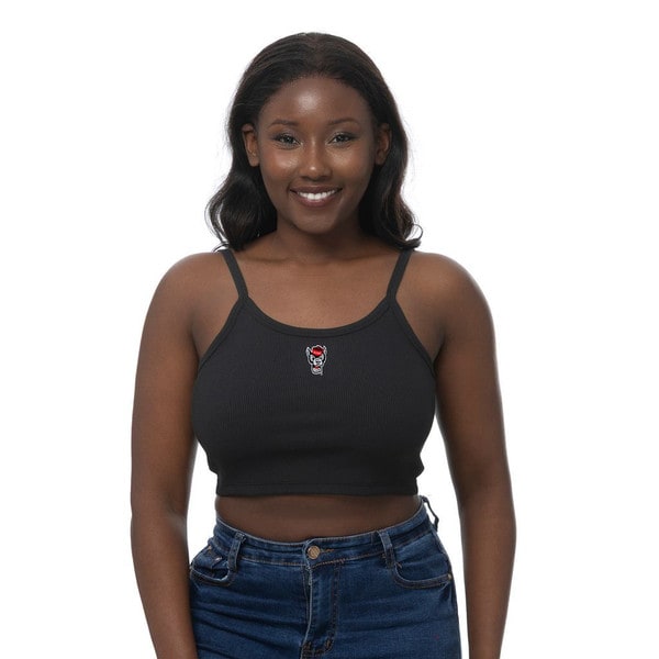Black Ladies Cami-Crop Tank - Wolfh